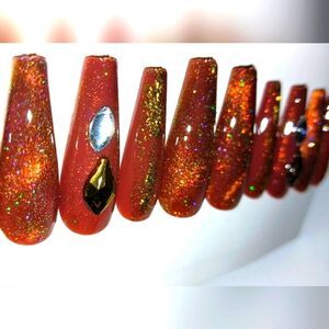 Hand crafted custom 10pc acrylic press on nails